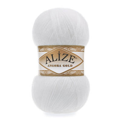 5 Adet Alize Angora Gold 55 Beyaz - 1