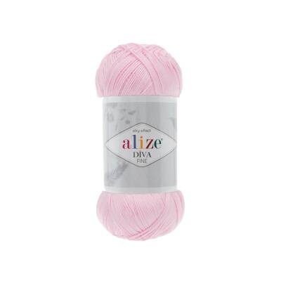 5 Adet Alize Diva Fine 185 Pastel Pembe - 1