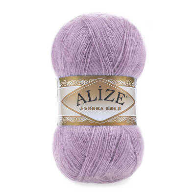 Alize Angora Gold 505 Küllü Lila El Örgü İpi 100 Gr. - 1