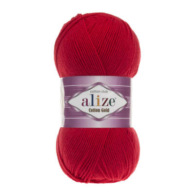 Alize Cotton Gold 56 Kırmızı El Örgü İpi 100 Gr. - 1