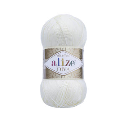 Alize Diva 1055 Şeker Beyazı El Örgü İpi 100 Gr. - 1