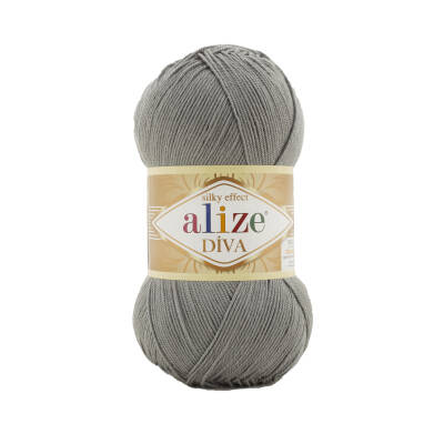 Alize Diva 87 Orta Gri El Örgü İpi 100 Gr. - 1