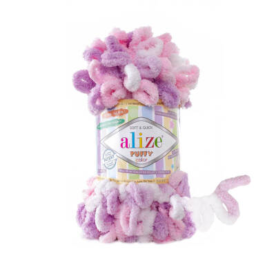 Alize Puffy Color 6051 Ebruli Parmakta Örülen El Örgü İpi 100 Gr. - 1