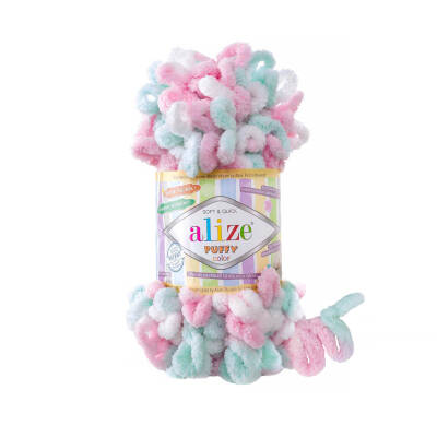 Alize Puffy Color 6052 Ebruli Parmakta Örülen El Örgü İpi 100 Gr. - 1