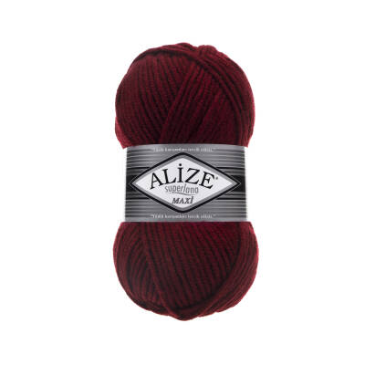 Alize Superlana Maxi 57 Bordo El Örgü İpi 100 Gr. - 1