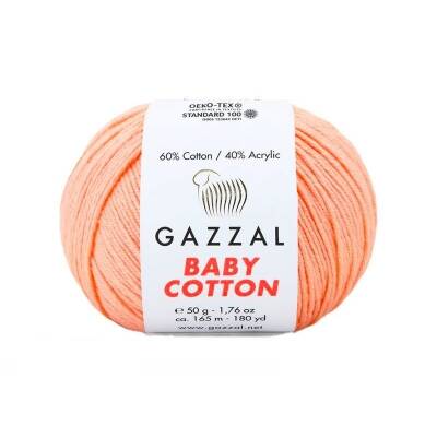 Gazzal Baby Cotton 3412 Somon El Örgü İpi 50 Gr. - 1