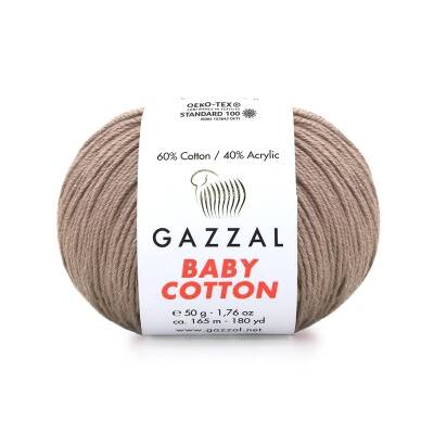 Gazzal Baby Cotton 3434 Vizon El Örgü İpi 50 Gr. - 1