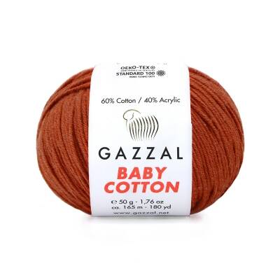 Gazzal Baby Cotton 3453 Kiremit El Örgü İpi 50 Gr. - 1