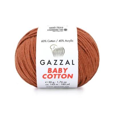 Gazzal Baby Cotton 3454 Açık Taba El Örgü İpi 50 Gr. - 1