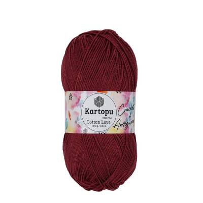 Kartopu Cotton Love K104 Açık Bordo El Örgü İpi 100 Gr. - 1