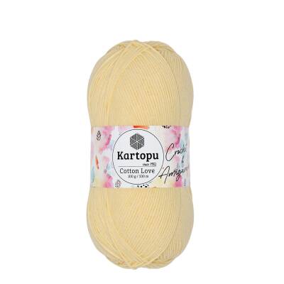 Kartopu Cotton Love K331 Açık Sarı El Örgü İpi 100 Gr. - 1