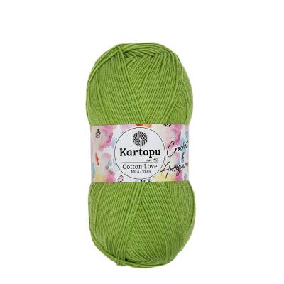 Kartopu Cotton Love K404 Fıstık Yeşili El Örgü İpi 100 Gr. - 1