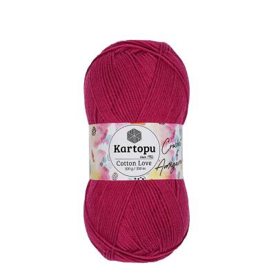 Kartopu Cotton Love K734 cırtlak Nar Çiçeği El Örgü İpi 100 Gr. - 1