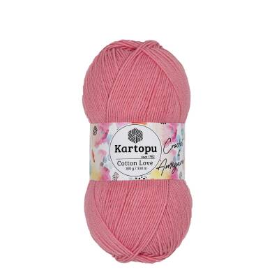 Kartopu Cotton Love K766 Tatlı Pembe El Örgü İpi 100 Gr. - 1