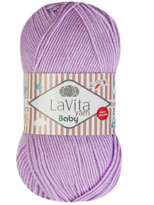 Lavita Baby 5119 Uçuk Leylak El Örgü İpi 100 Gr. - 1