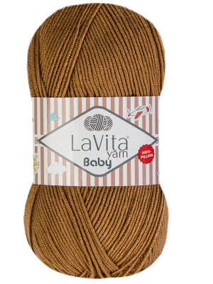 Lavita Baby 9667 Süt Kahve El Örgü İpi 100 Gr. - 1