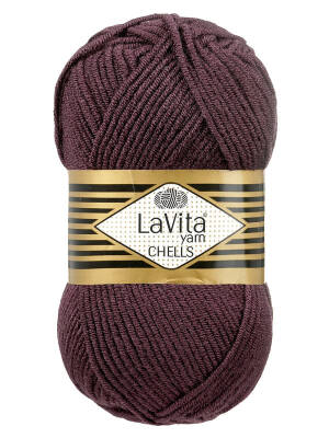 Lavita Chells 0741 Mürdüm El Örgü İpi 100 Gr. - 1