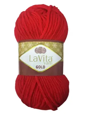 Lavita Gold 9578 Kırmızı El Örgü İpi 100 Gr. - 1