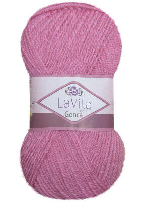 Lavita Gonca 4025 Gül Pembe El Örgü İpi 100 Gr. - 1