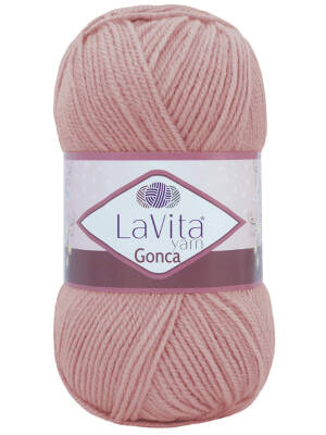 Lavita Gonca 4113 Orta Gül El Örgü İpi 100 Gr. - 1