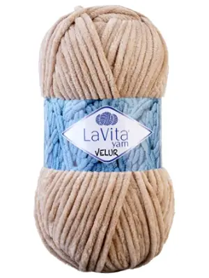 Lavita Velur 7119 Sand El Örgü İpi 100 Gr. - 1