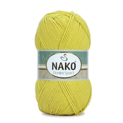 Nako Denim Sport 10633 Sarı Cotton El Örgü İpi 100 Gr. - 1