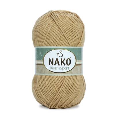 Nako Denim Sport 3340 Koyu Bej Cotton El Örgü İpi 100 Gr. - 1