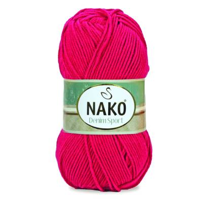 Nako Denim Sport 3714 Kırmızı Cotton El Örgü İpi 100 Gr. - 1