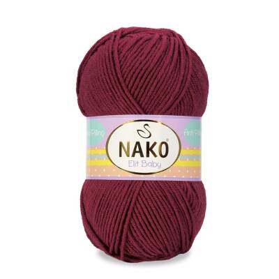 Nako Elit Baby 178 Bordo Anti-Pilling El Örgü İpi 100 Gr. - 1