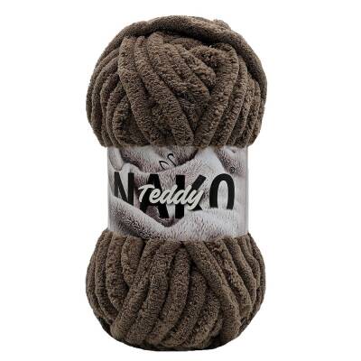 Nako Teddy 3890 Boz Kahve El Örgü İpi 200 Gr. - 1