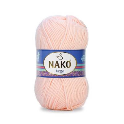 Nako Vega 1176 Pudra Pembe El Örgü İpi 100 Gr. - 1