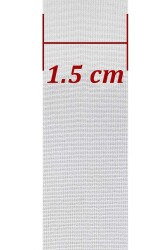 Süper Kalite Beyaz Lastik 1,5 cm 10 Mt. - 2