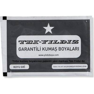 Tek Yıldız Kumas Boyası Koyu Gri - 1