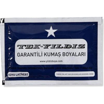 Tek Yıldız Kumas Boyası Koyu Lacivert - 1